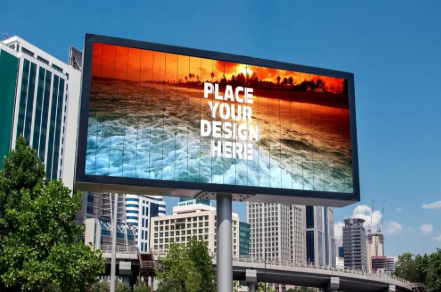 Outdoor Media Services team fabricating and installing outdoor signage in Jaipur